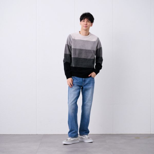 ハイゲージモール　グラデーションプルオーバー