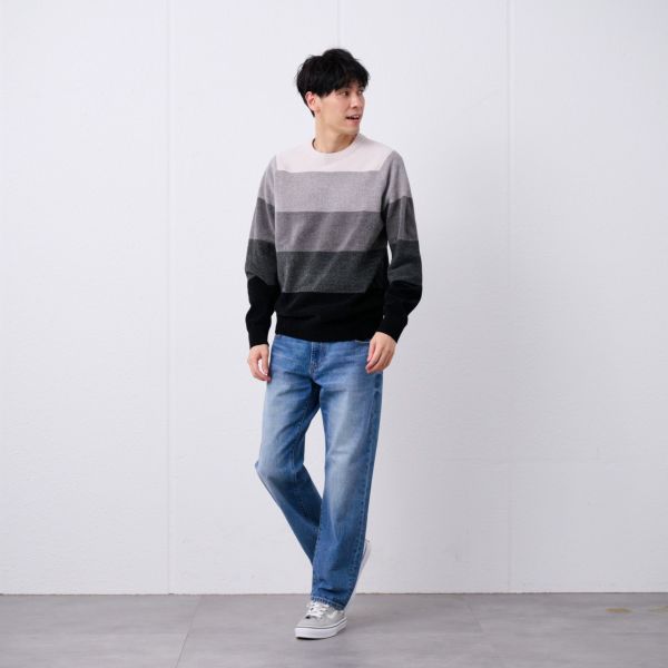 ハイゲージモール　グラデーションプルオーバー