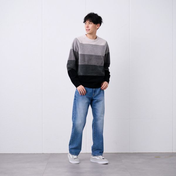 ハイゲージモール　グラデーションプルオーバー