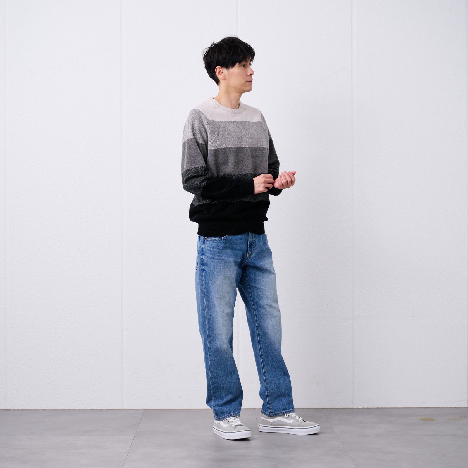 ハイゲージモール　グラデーションプルオーバー