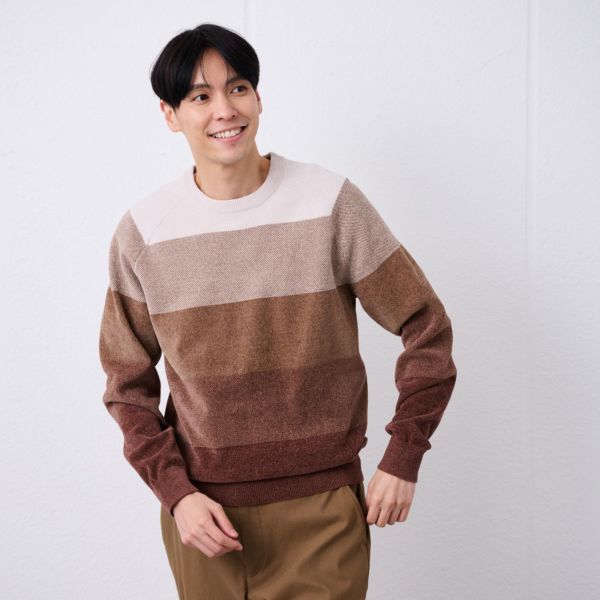 ハイゲージモール　グラデーションプルオーバー