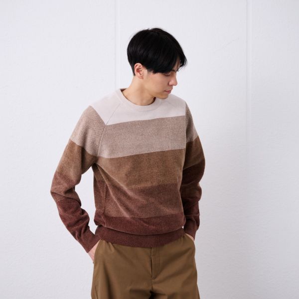 ハイゲージモール　グラデーションプルオーバー