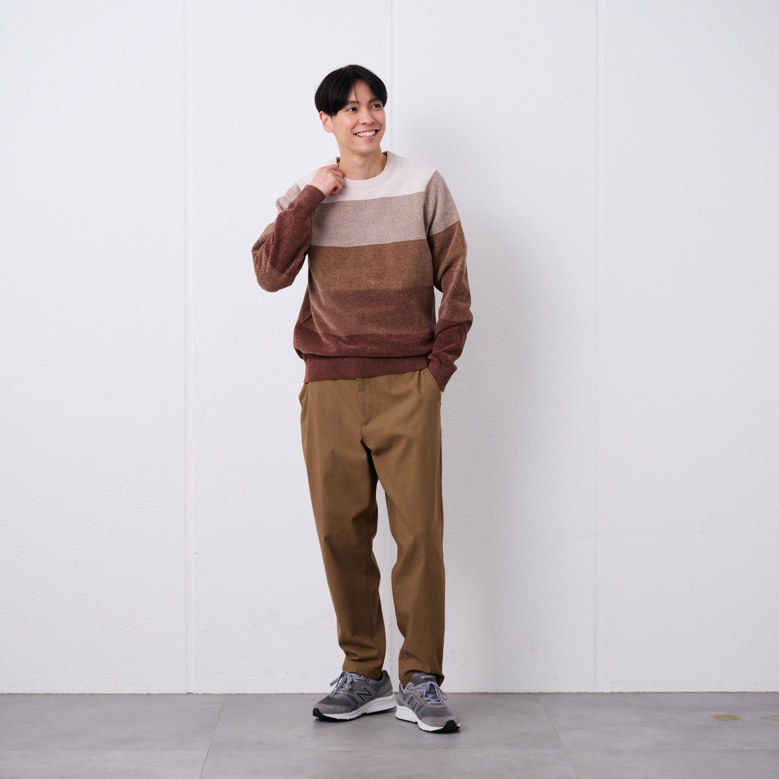 ハイゲージモール　グラデーションプルオーバー