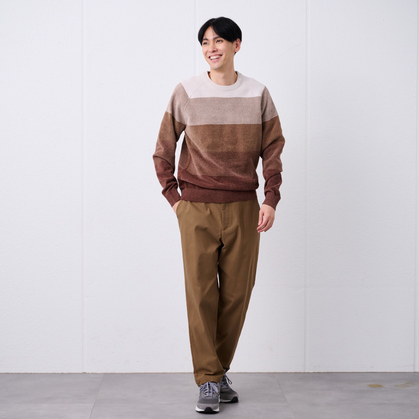 ハイゲージモール　グラデーションプルオーバー