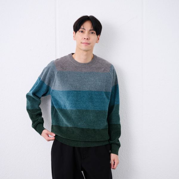 ハイゲージモール　グラデーションプルオーバー