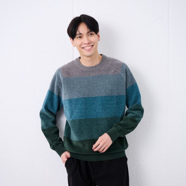 ハイゲージモール　グラデーションプルオーバー