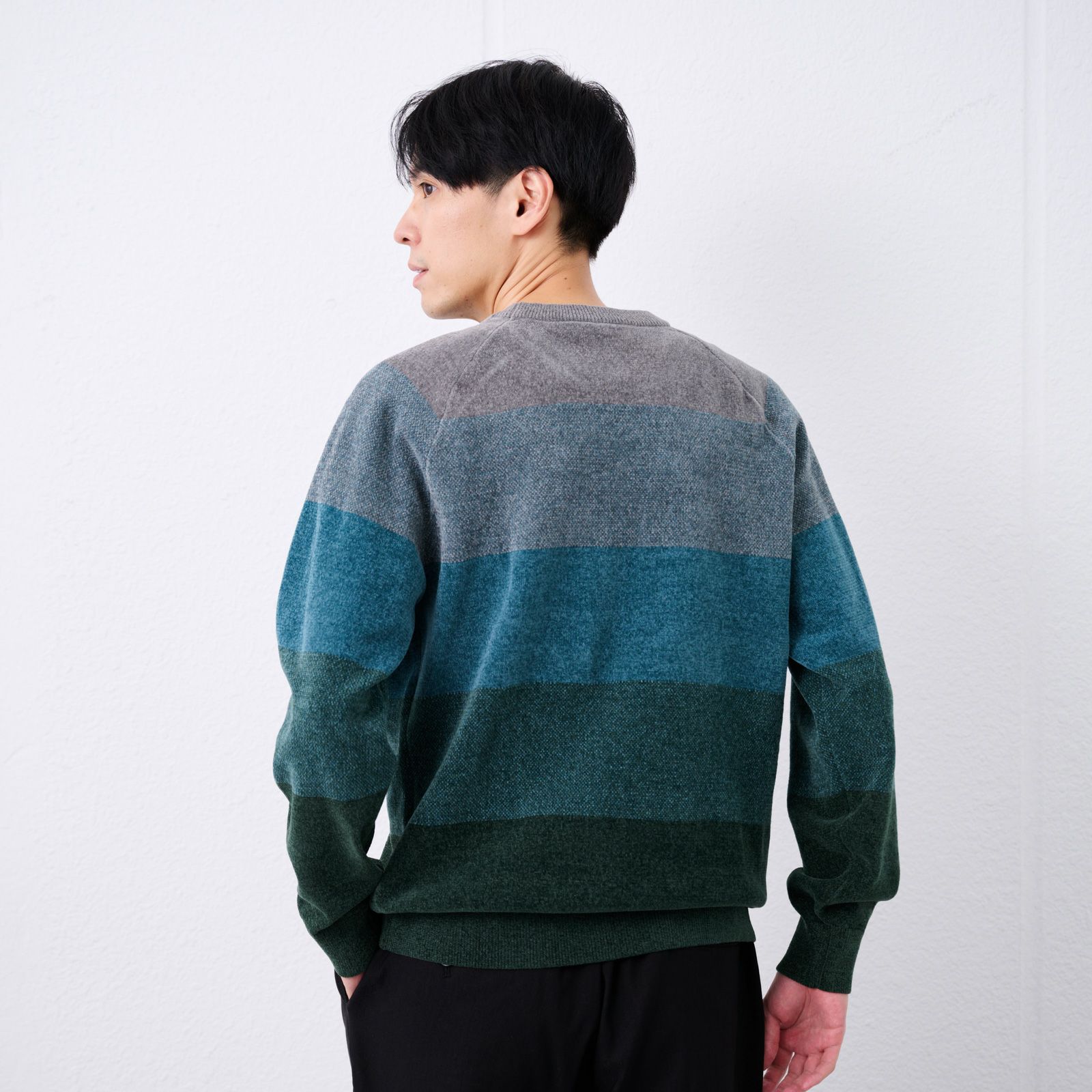 ハイゲージモール　グラデーションプルオーバー