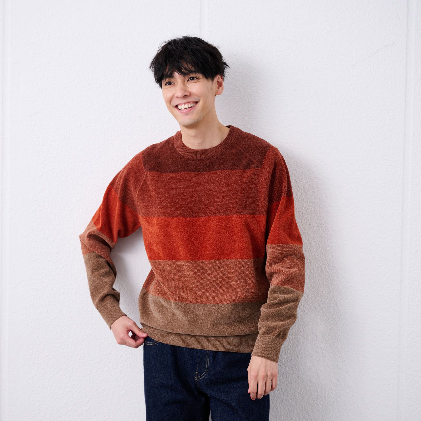 ハイゲージモール　グラデーションプルオーバー