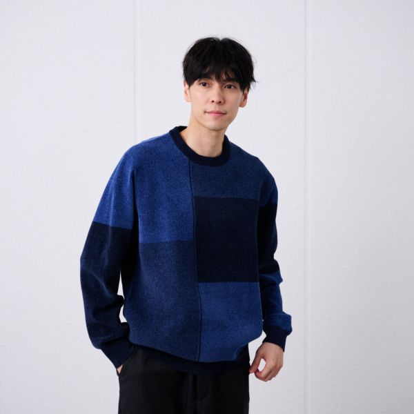 ハイゲージモール　ブロックチェックプルオーバー