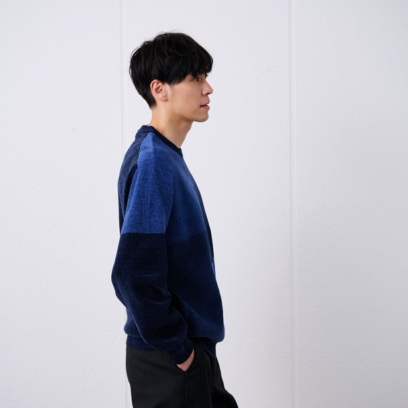 ハイゲージモール　ブロックチェックプルオーバー