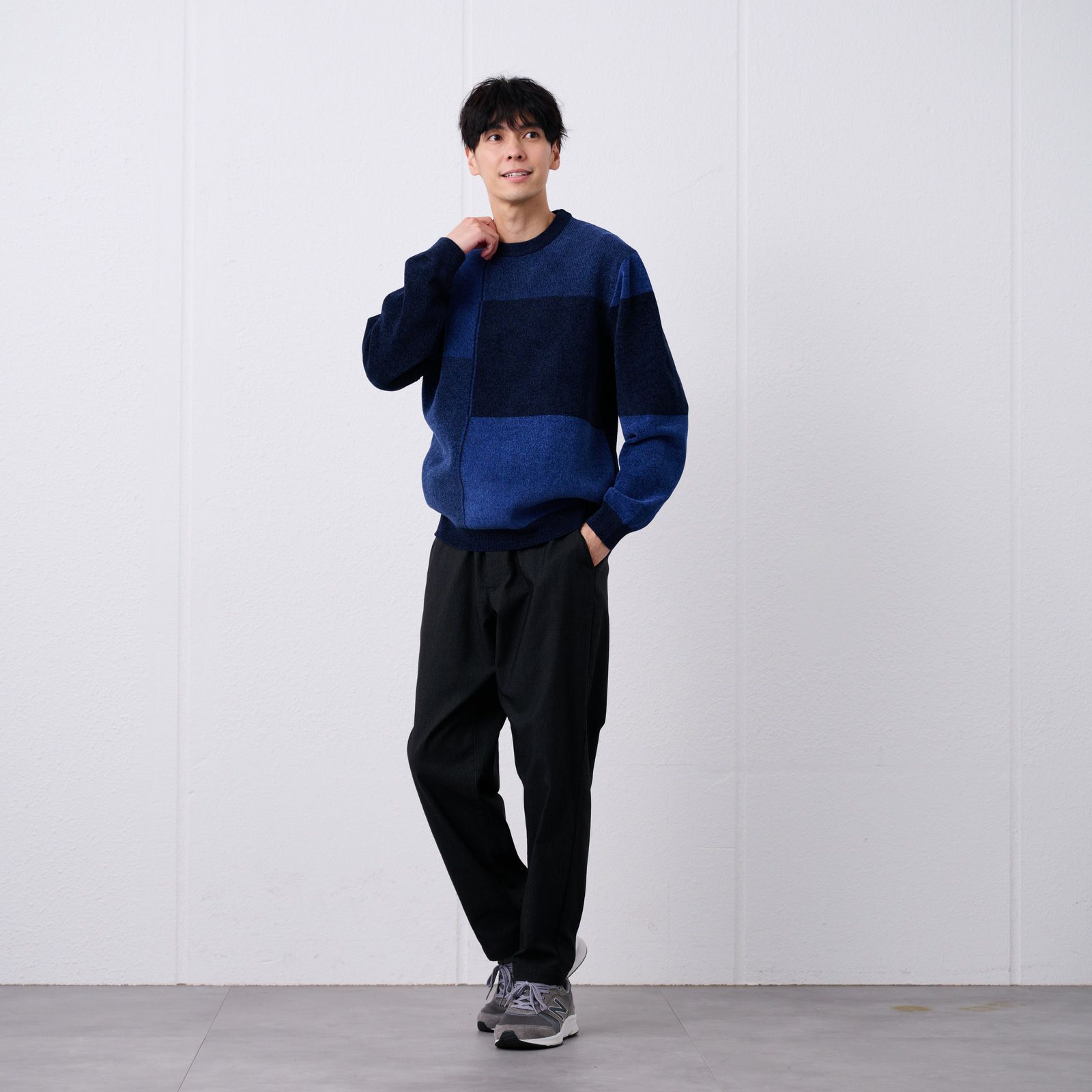 ハイゲージモール　ブロックチェックプルオーバー