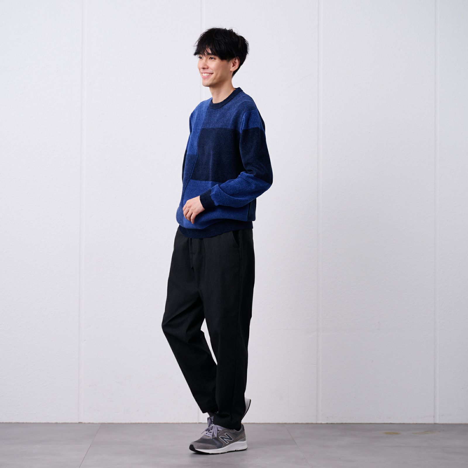 ハイゲージモール　ブロックチェックプルオーバー