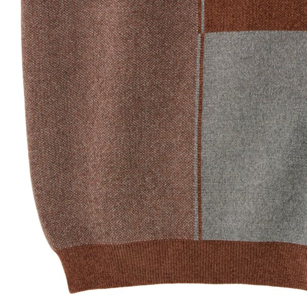 ハイゲージモール　ブロックチェックプルオーバー