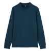 コットン起毛モックネック長袖Tシャツ