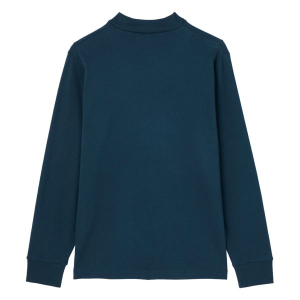 コットン起毛モックネック長袖Tシャツ