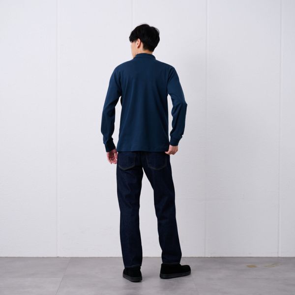 コットン起毛タートルネック長袖Tシャツ