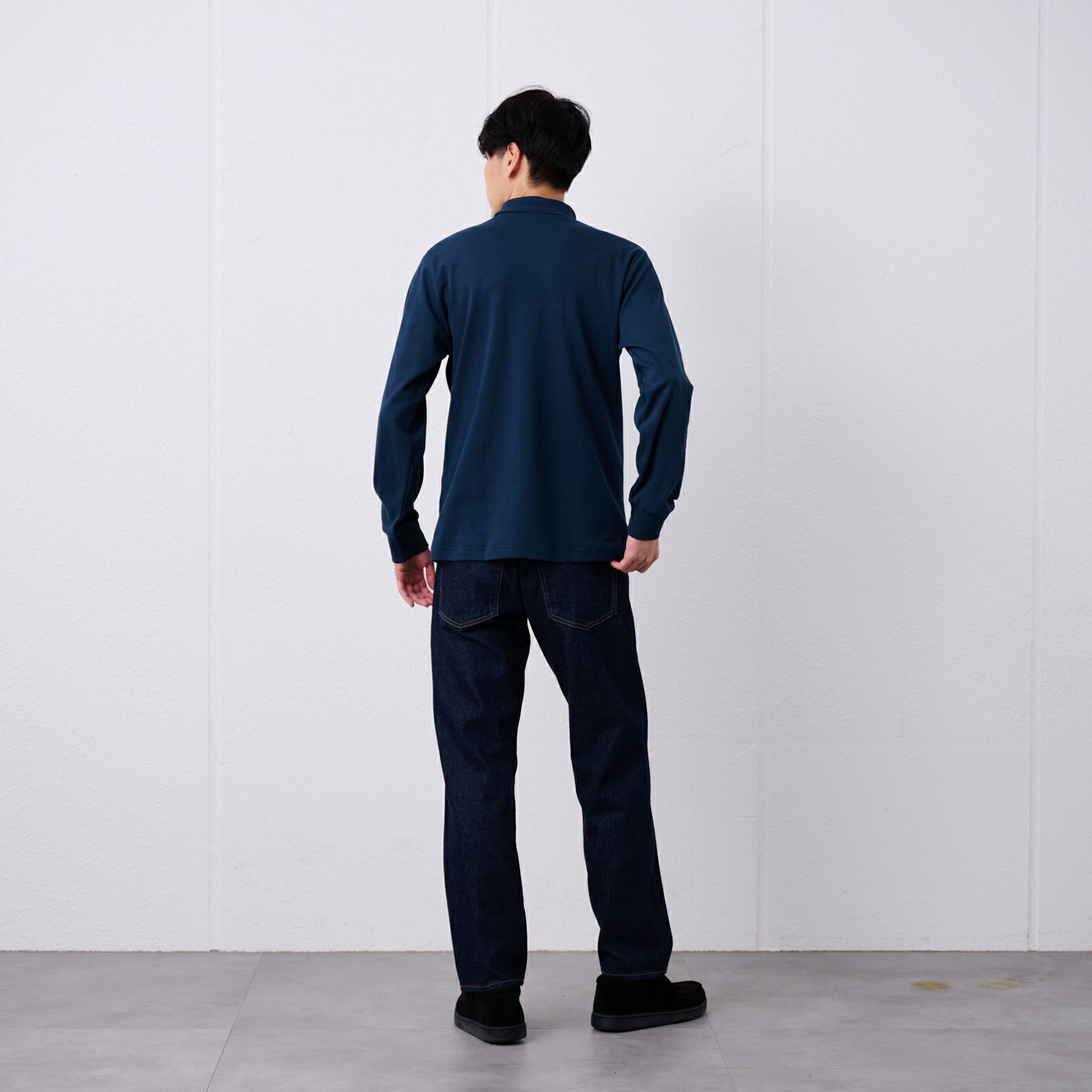 コットン起毛タートルネック長袖Tシャツ