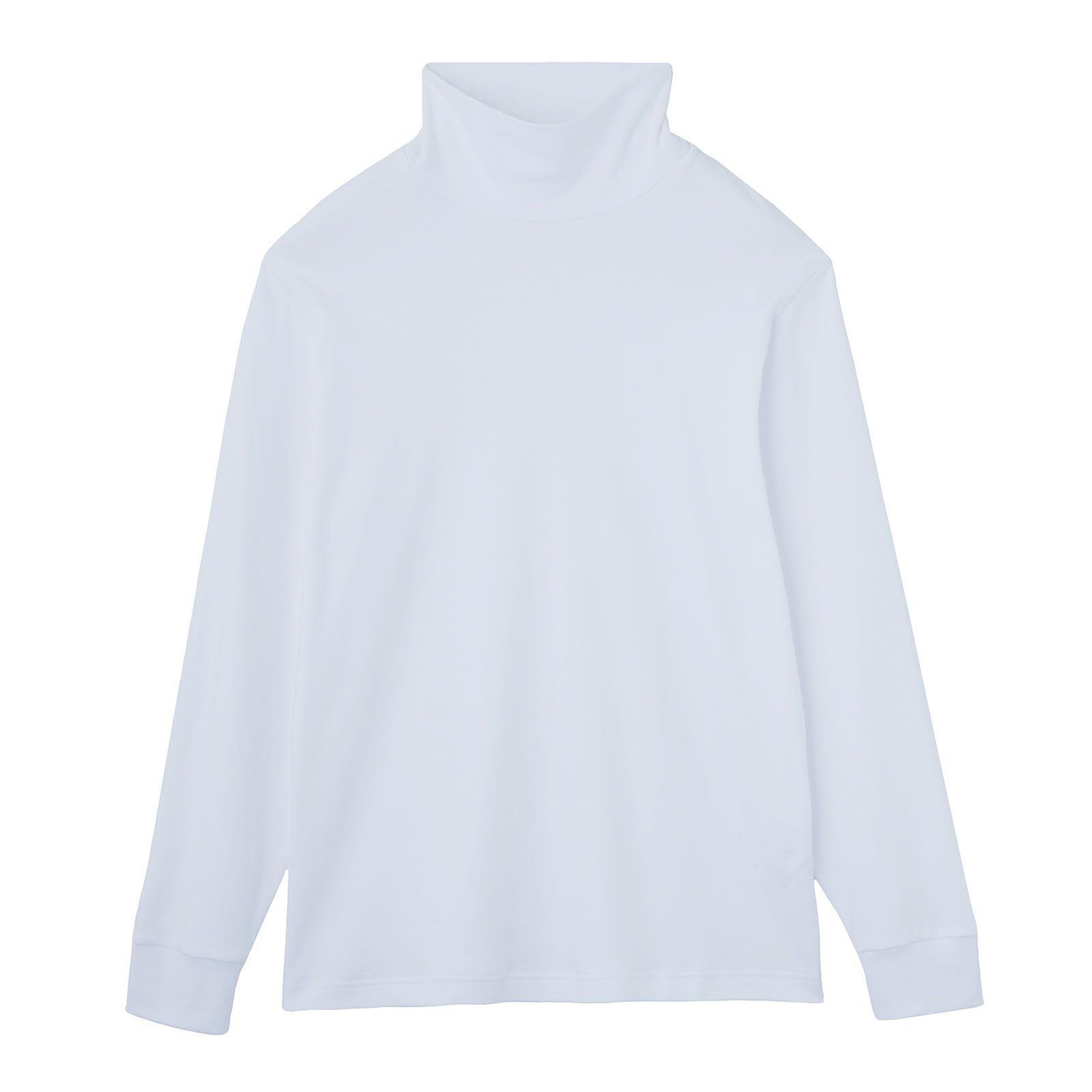 コットン起毛タートルネック長袖Tシャツ