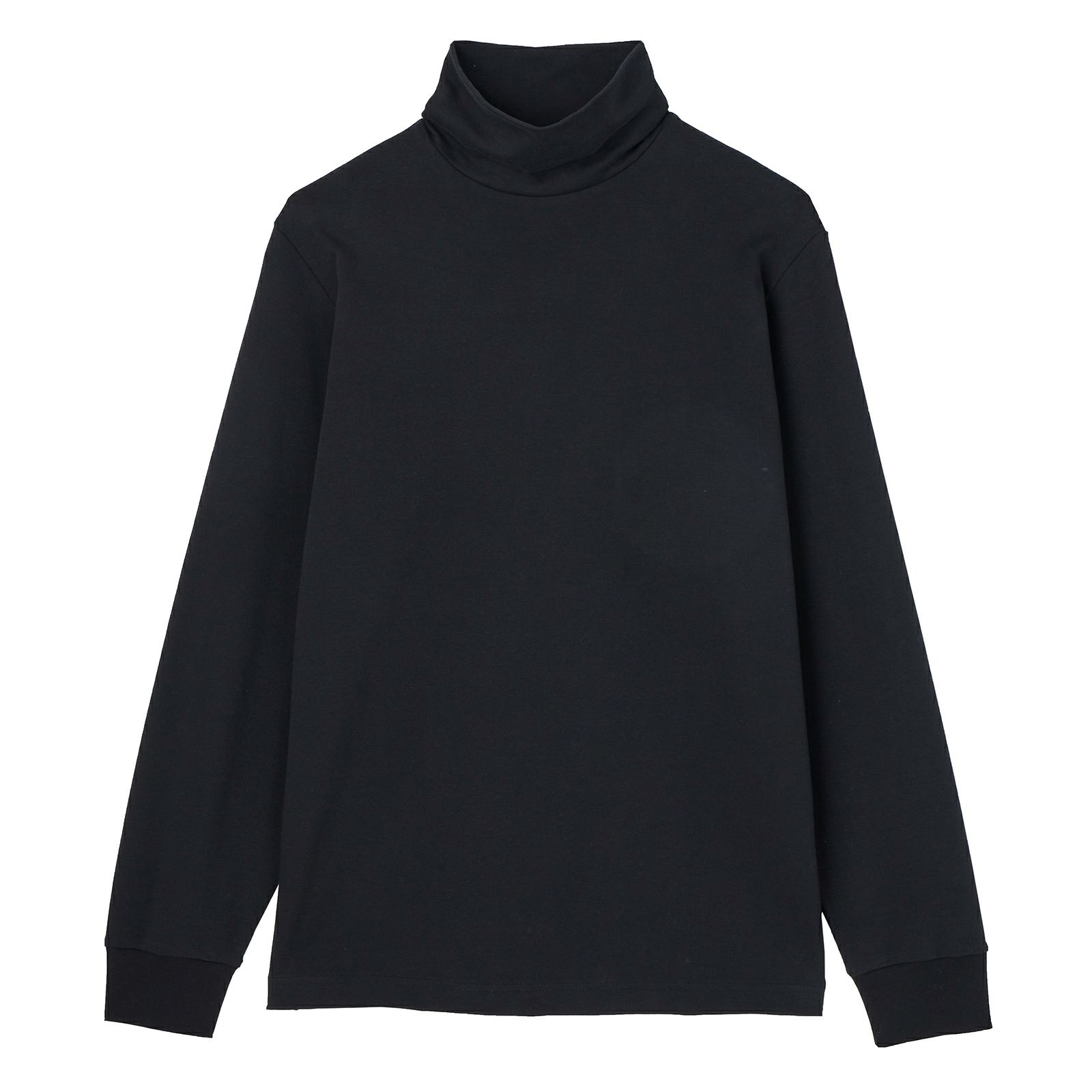 コットン起毛タートルネック長袖Tシャツ