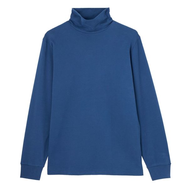 コットン起毛タートルネック長袖Tシャツ