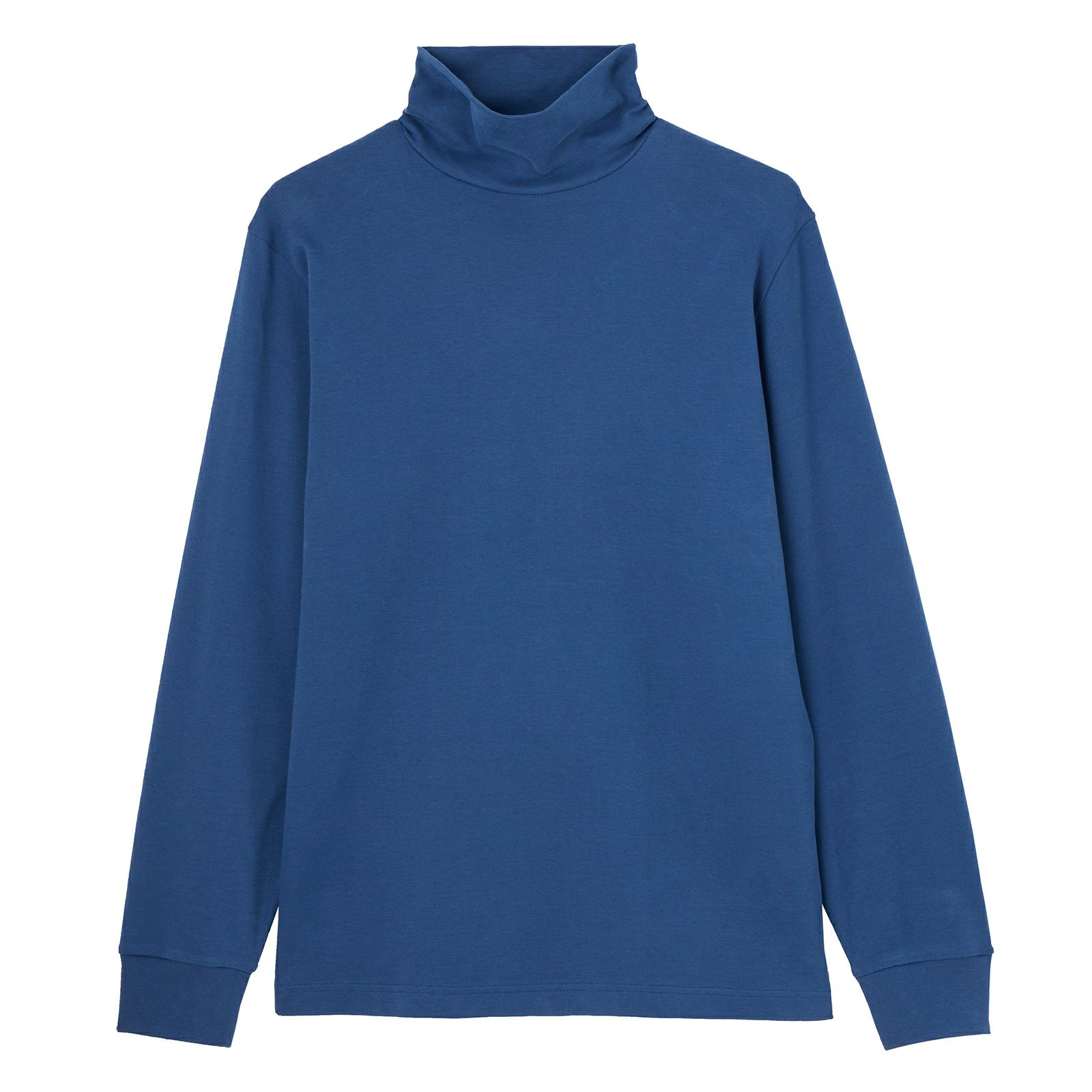 コットン起毛タートルネック長袖Tシャツ