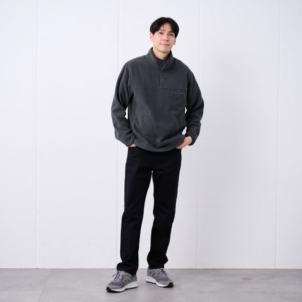 フリース　スナップボタンプルオーバー