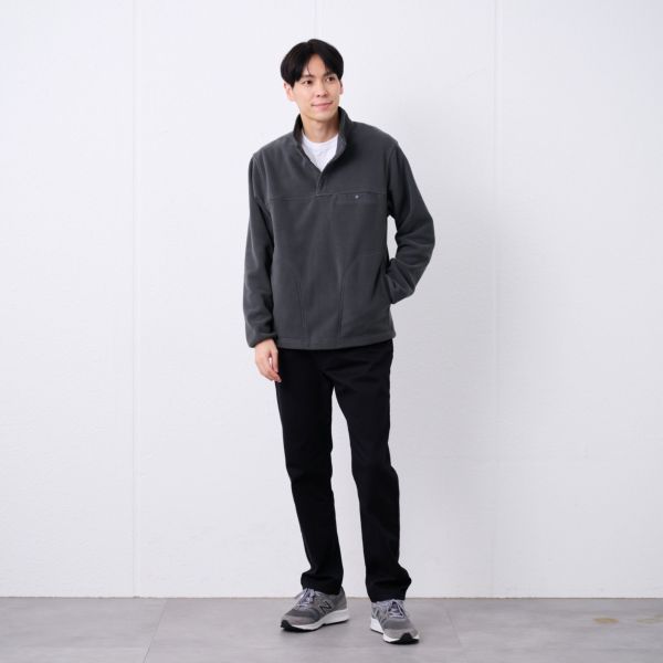 フリース　スナップボタンプルオーバー