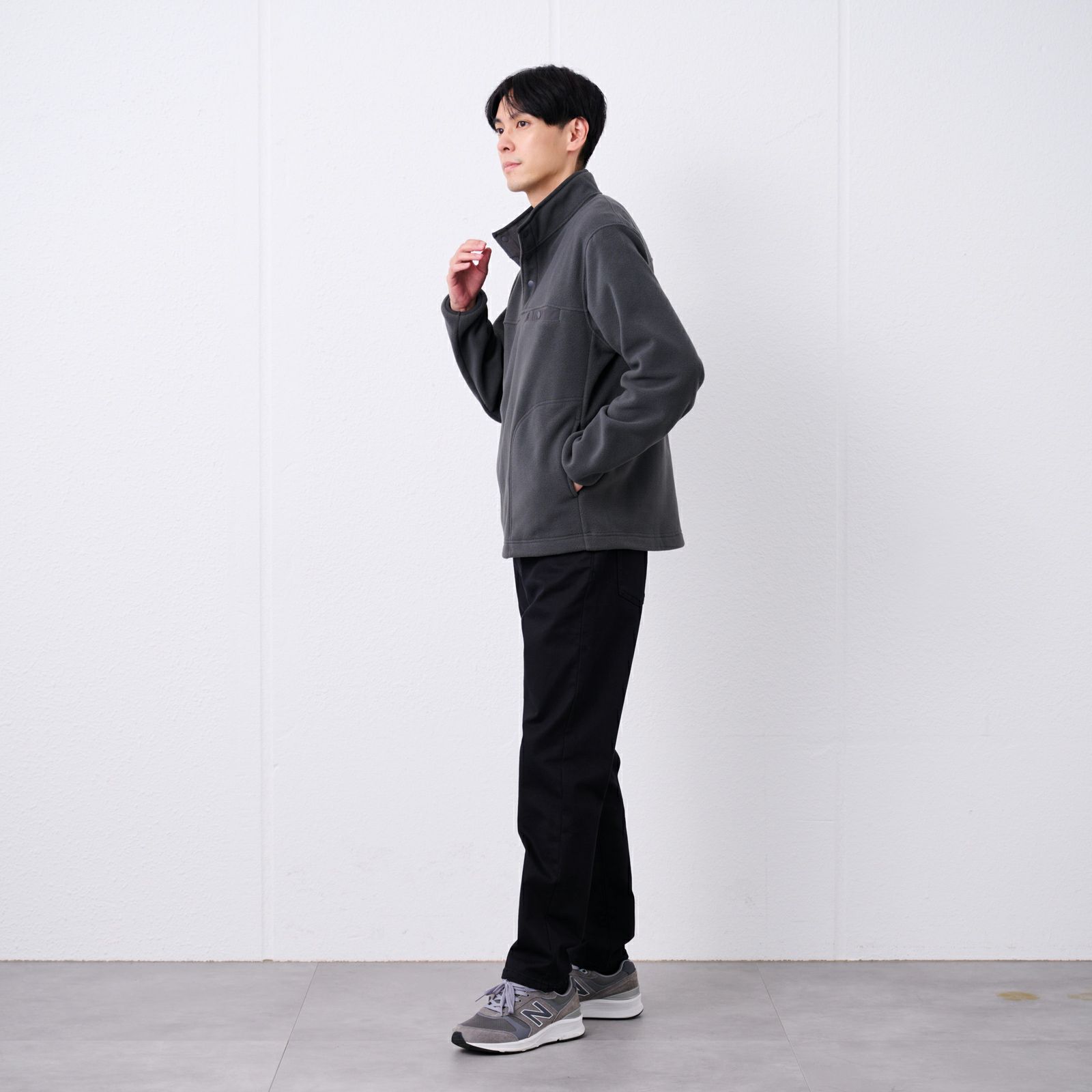 フリース　スナップボタンプルオーバー