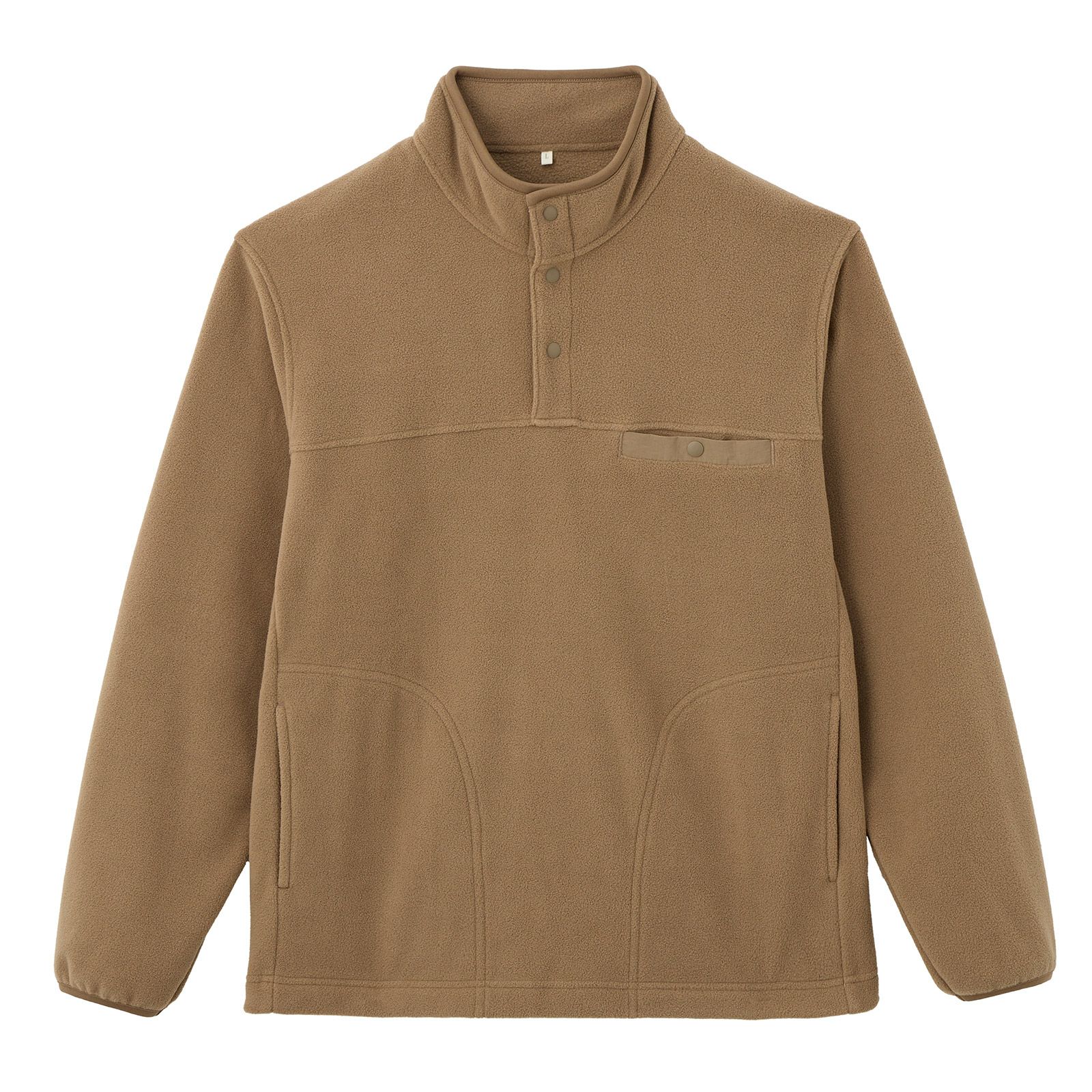 フリース　スナップボタンプルオーバー