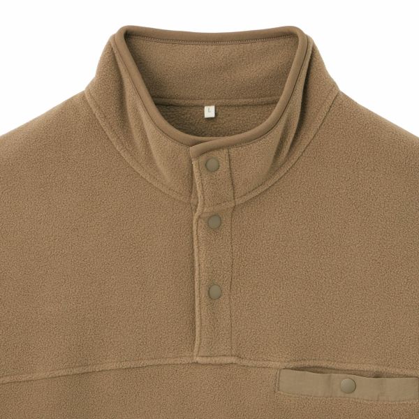 フリース　スナップボタンプルオーバー
