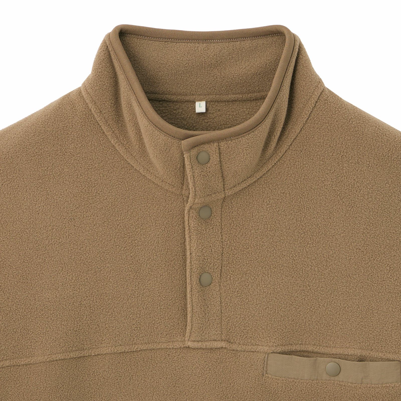 フリース　スナップボタンプルオーバー