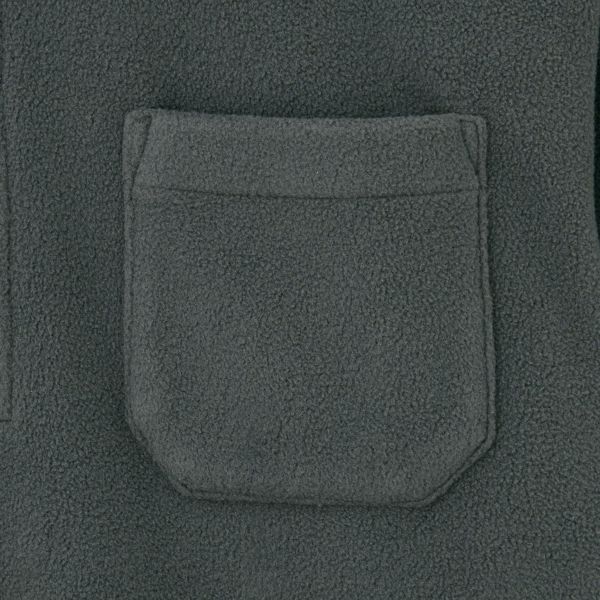 フリース　衿つきハーフジッププルオーバー