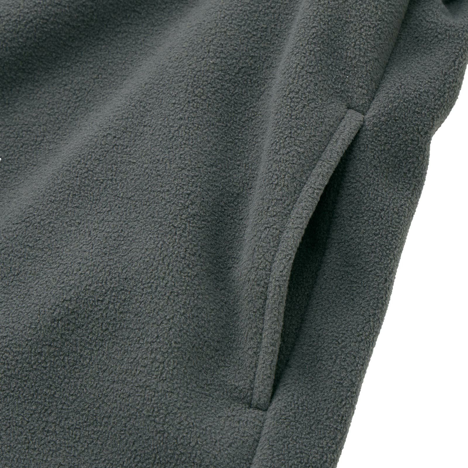 フリース　衿つきハーフジッププルオーバー