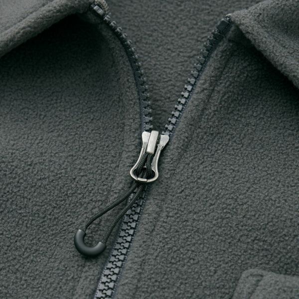 フリース　衿つきハーフジッププルオーバー