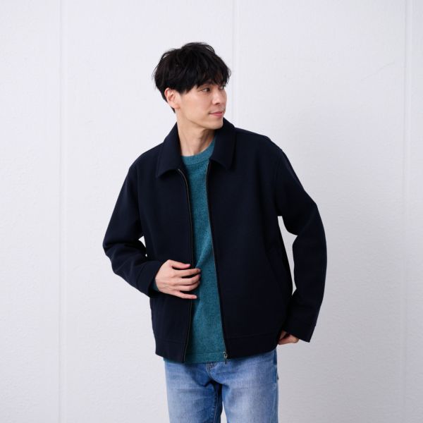 ウールライク　ショートブルゾン
