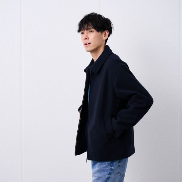 ウールライク　ショートブルゾン