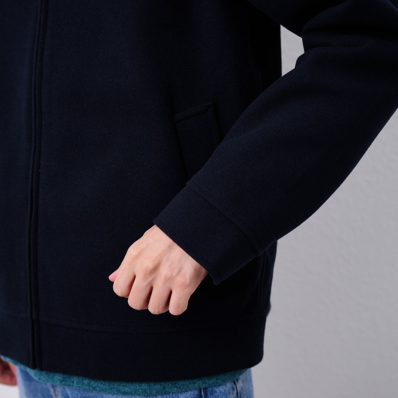 ウールライク　ショートブルゾン