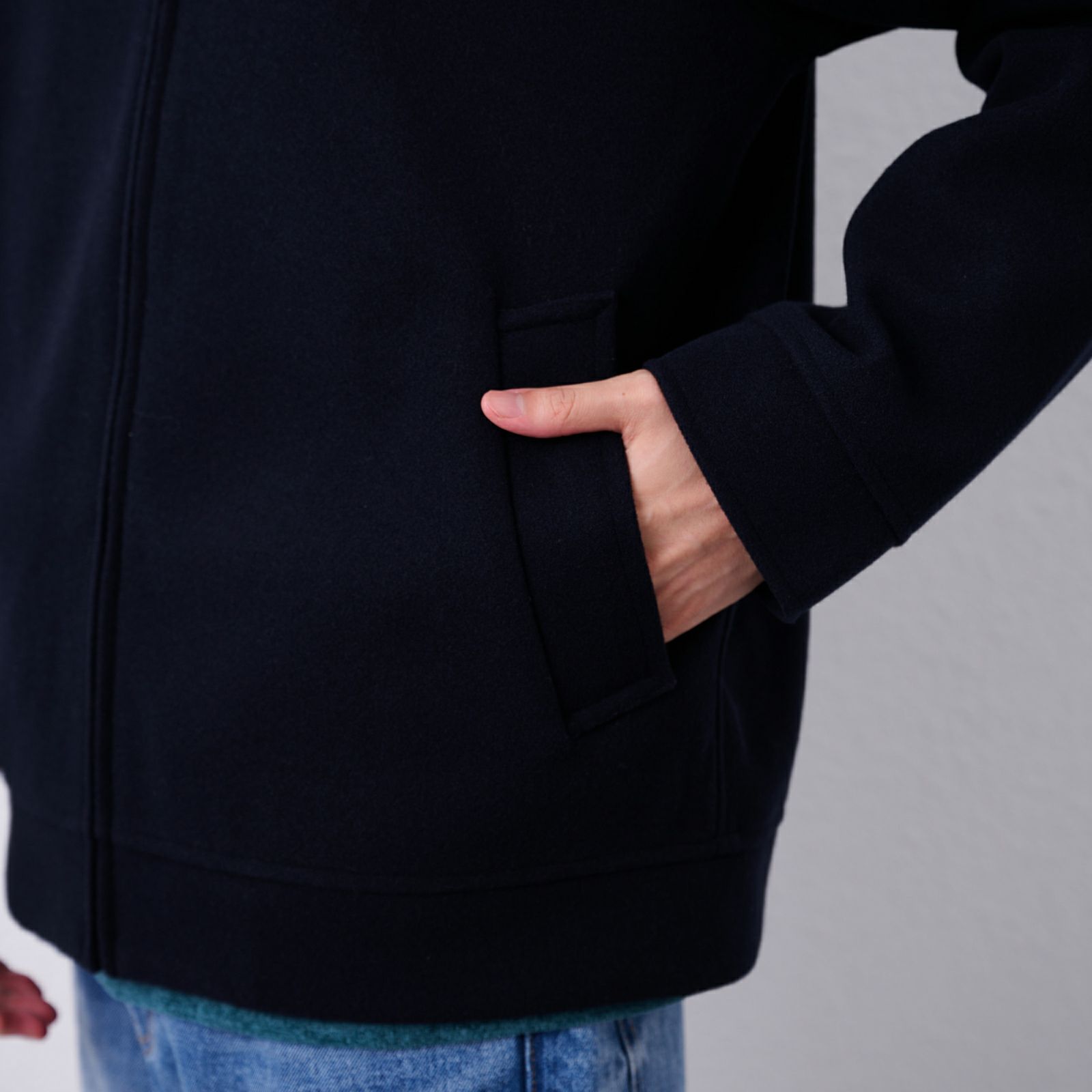 ウールライク　ショートブルゾン