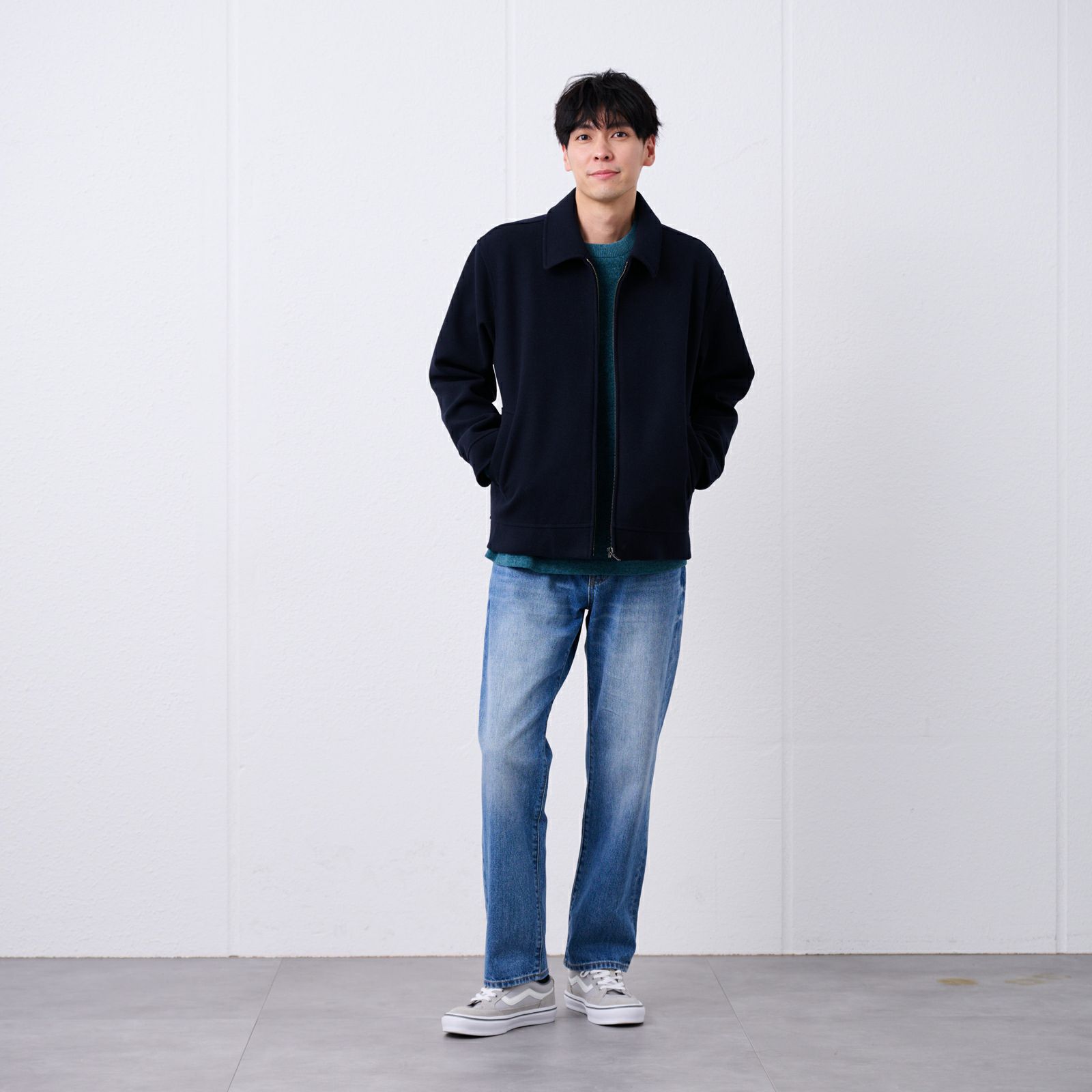 ウールライク　ショートブルゾン