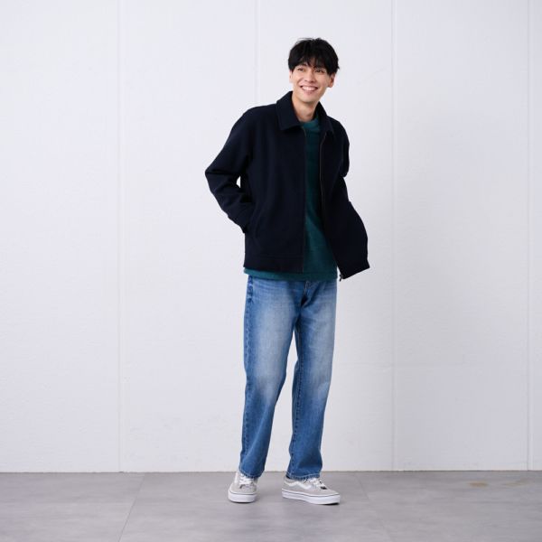 ウールライク　ショートブルゾン