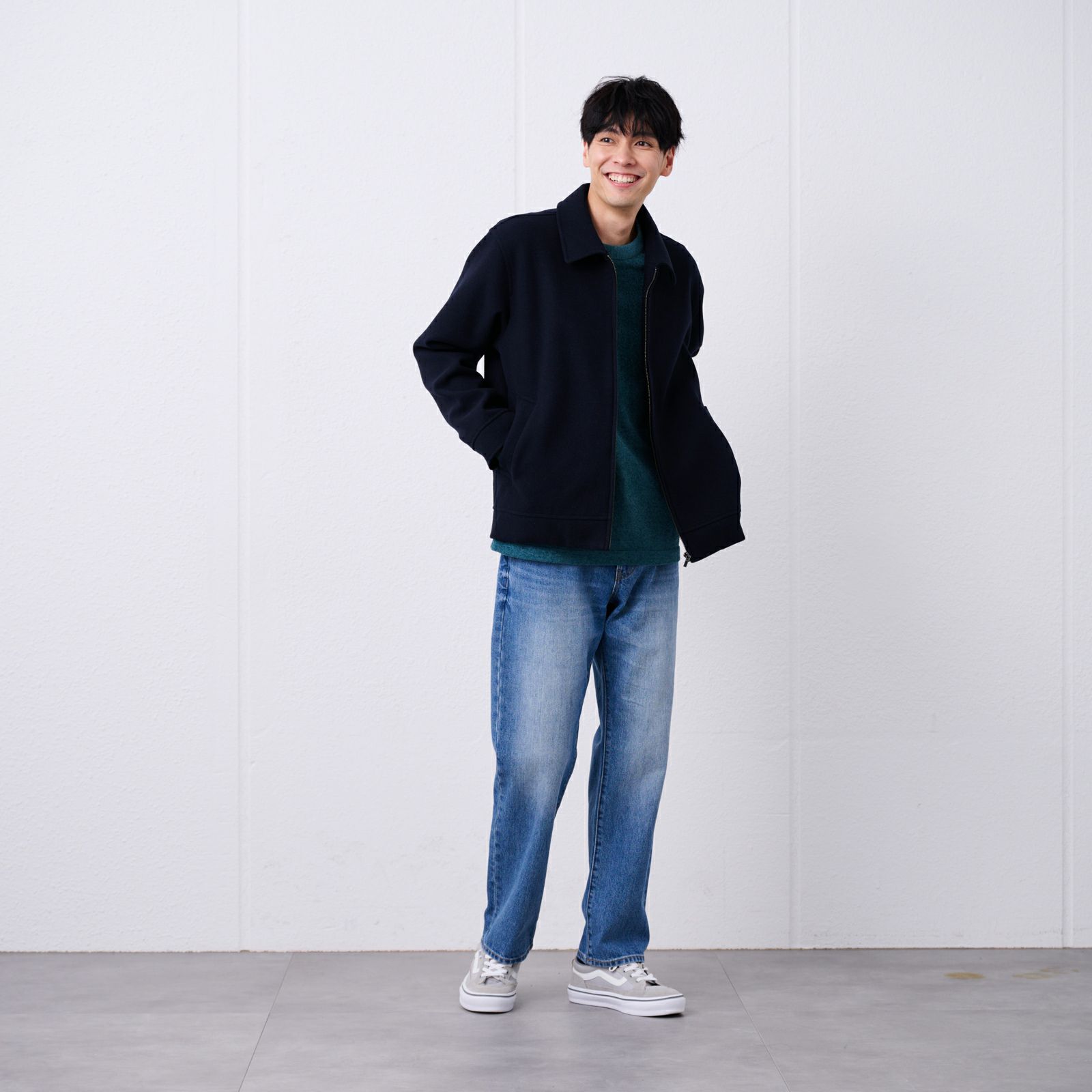 ウールライク　ショートブルゾン