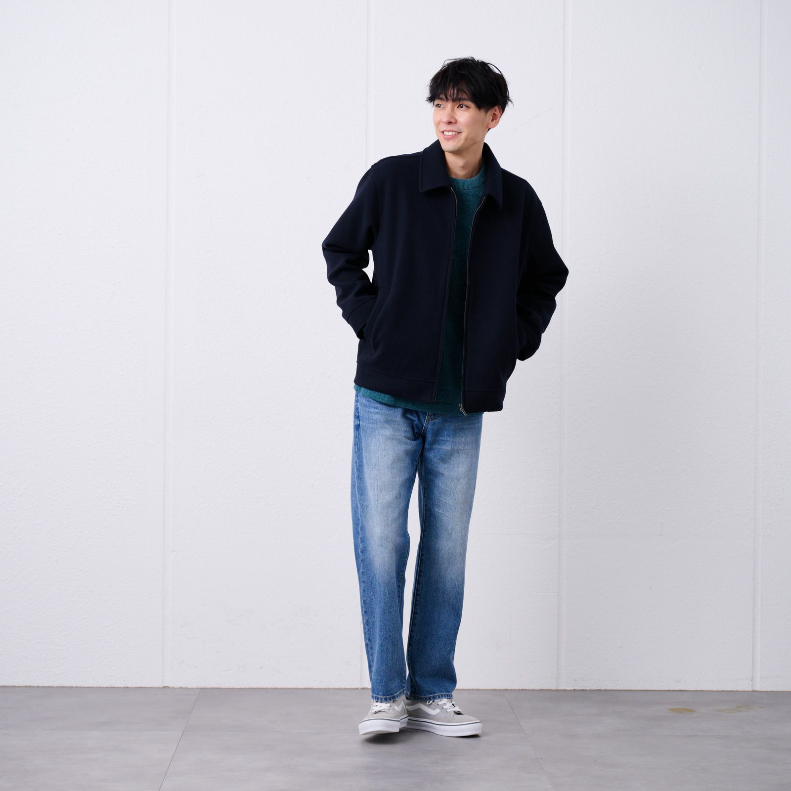 ウールライク　ショートブルゾン