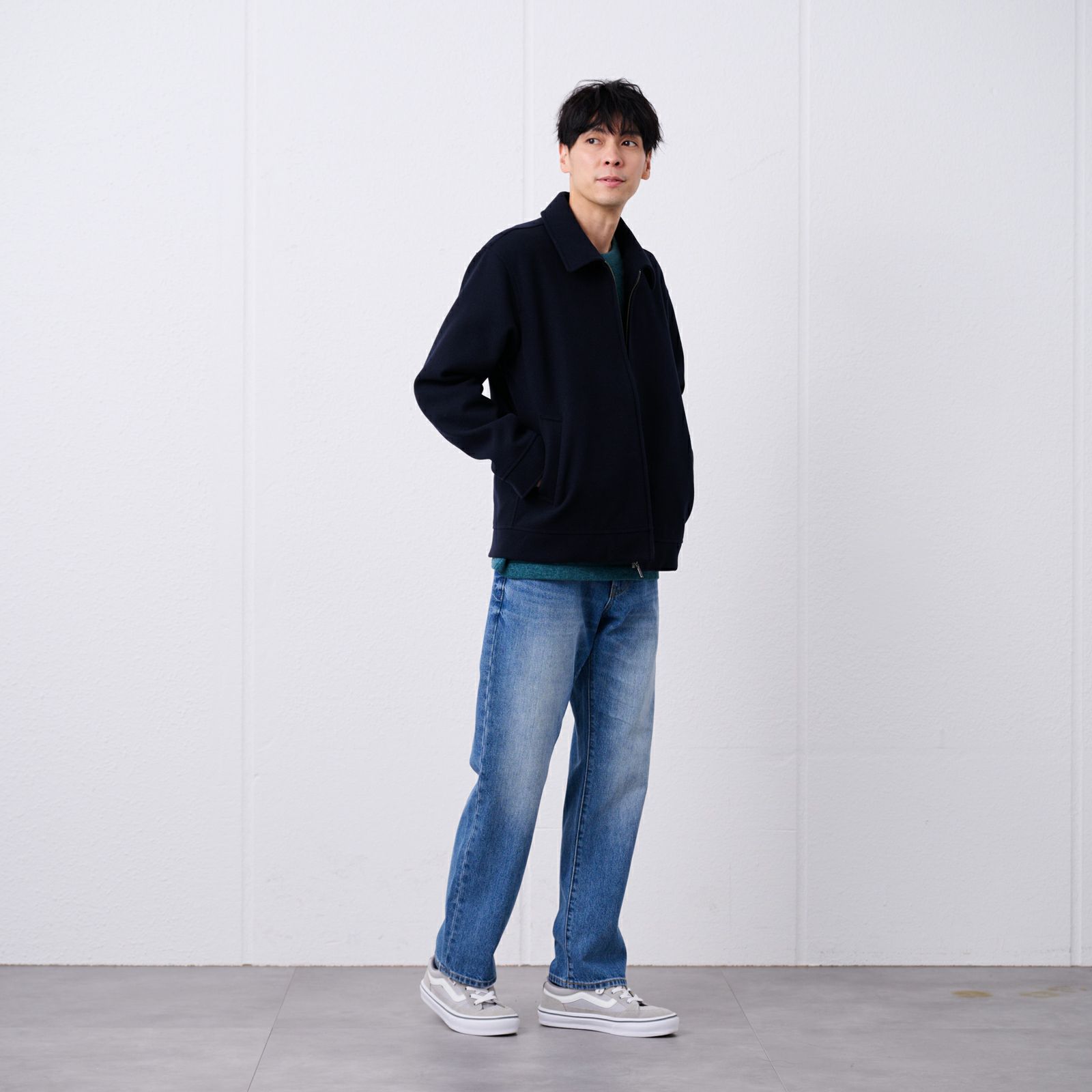 ウールライク　ショートブルゾン