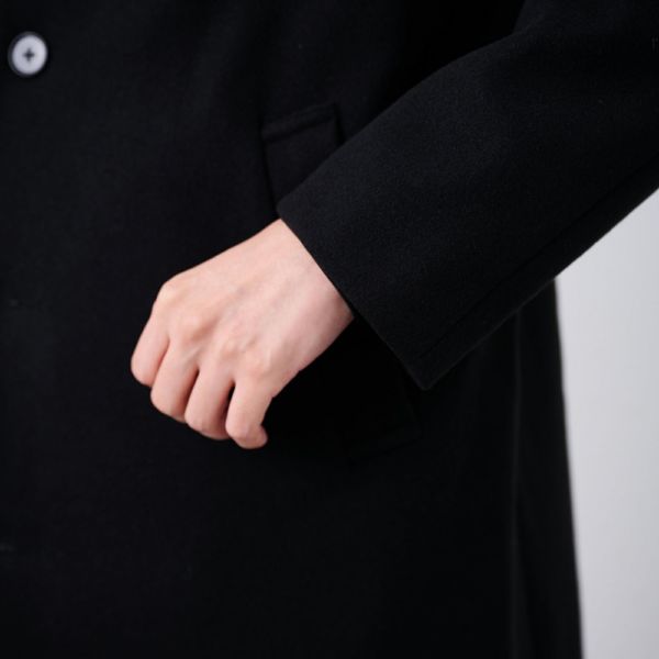 ウールライク　ショートステンカラーコート