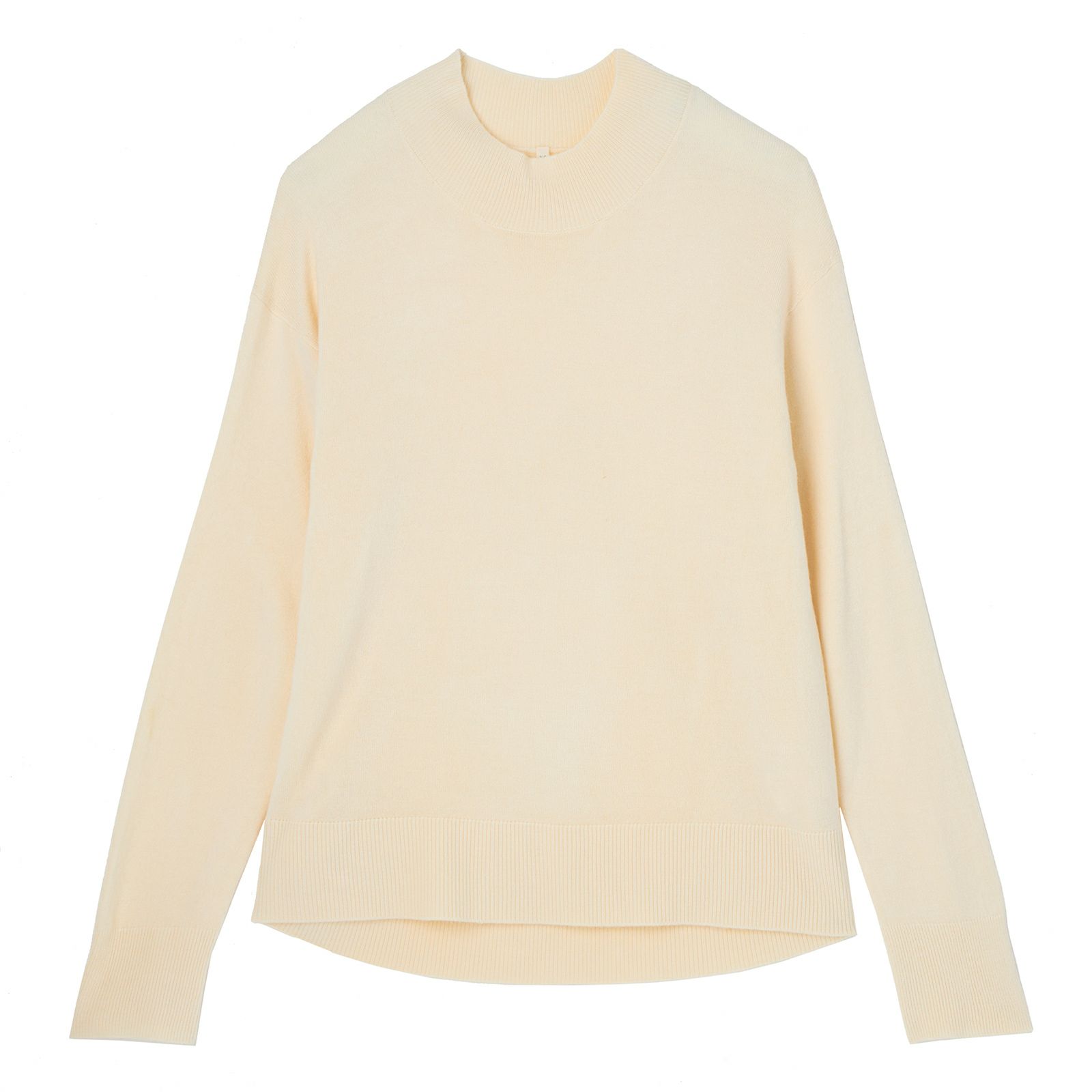 洗える・保温　シフォンタッチ　モックネックプルオーバー