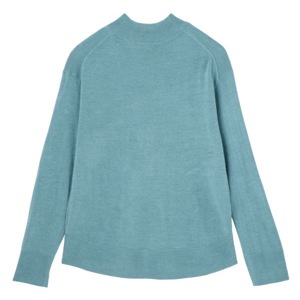 洗える・保温　シフォンタッチ　モックネックプルオーバー