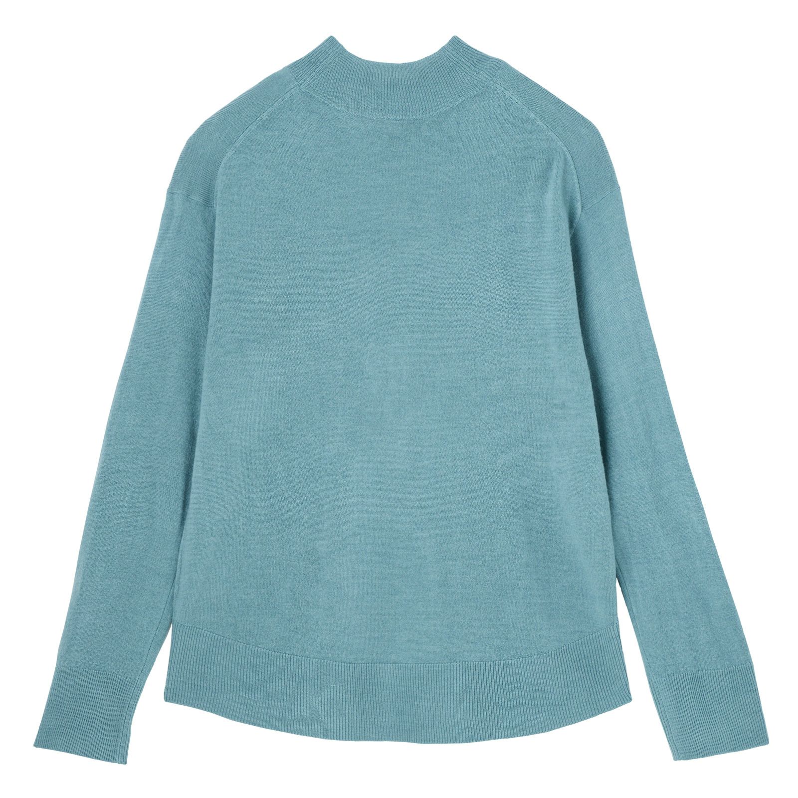 洗える・保温　シフォンタッチ　モックネックプルオーバー