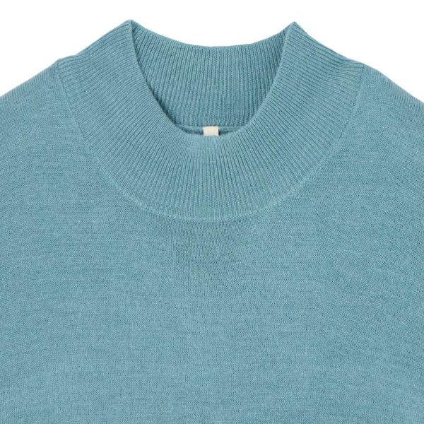 洗える・保温　シフォンタッチ　モックネックプルオーバー