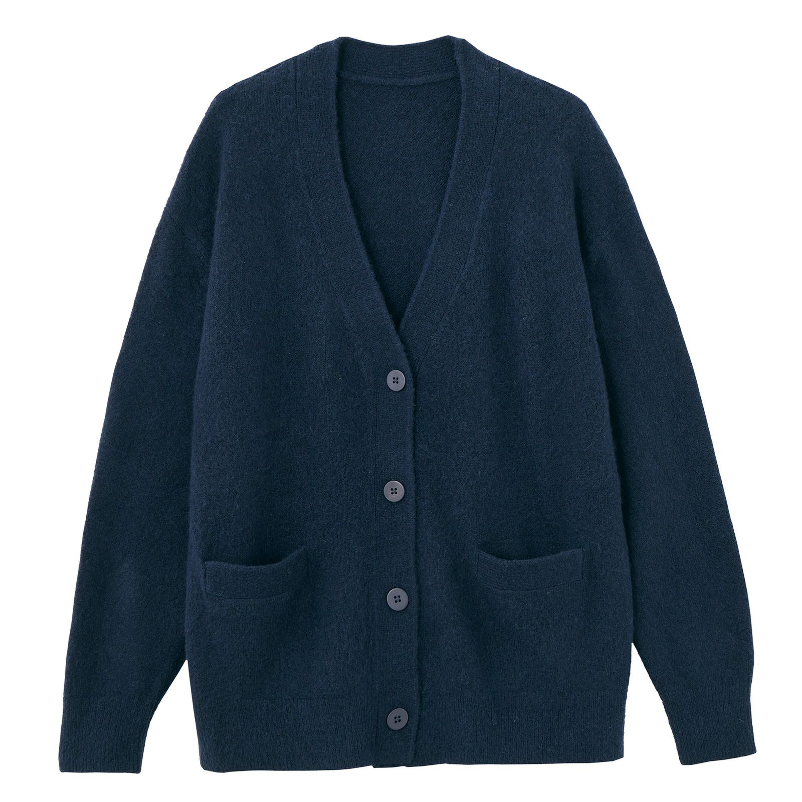 洗える　エコベジヤーン　Vネックカーディガン