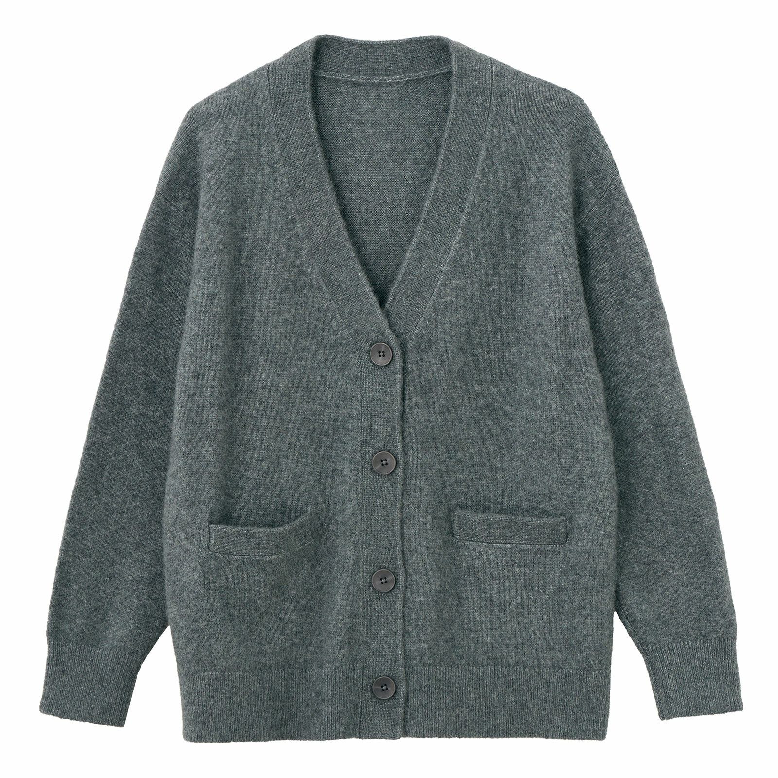 洗える　エコベジヤーン　Vネックカーディガン